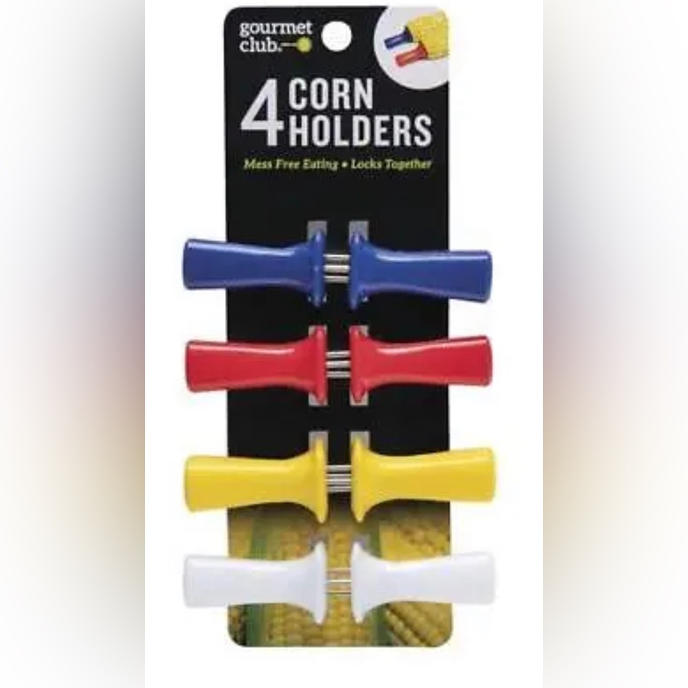 π΅ 3$15 set of 4 plastic corn on the cob holders mess free ( see description)